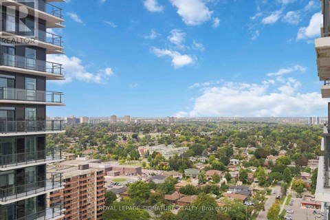 A view from a high-rise building looking down at a residential area.