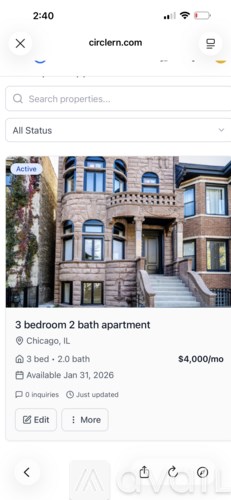 A 3 bedroom 2 bath apartment in Chicago, IL is available for rent.