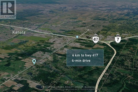 A map shows a 4 km drive to highway 417.