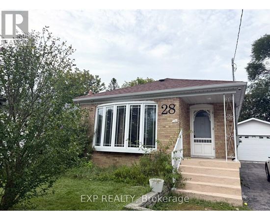 A house with the number 28 on it is for sale.