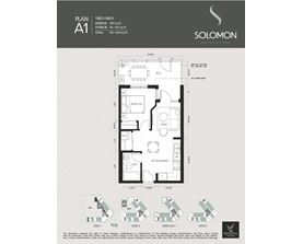 A black and white image of a floor plan for a residence with the text "SOLOMON LANGLEY" in the top right corner.