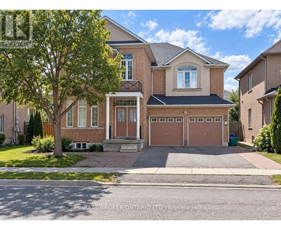 A two-story house with a brick facade and a large front yard.