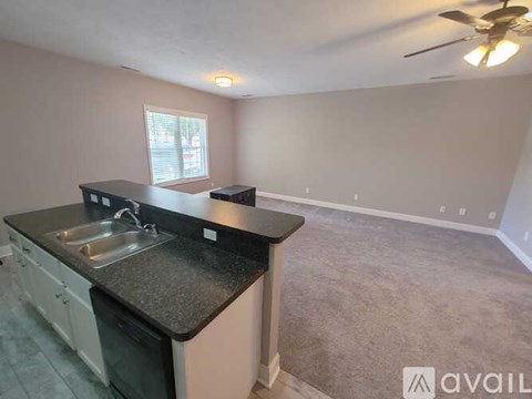 A kitchen with a sink and a window.