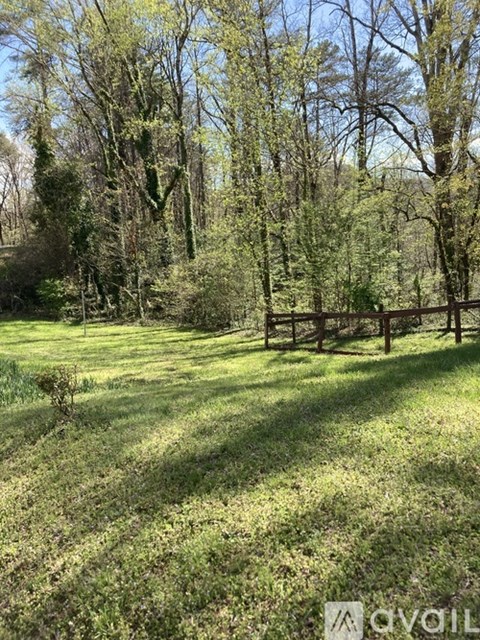 A field with a fence and trees in the background.