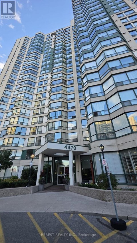 A tall building with the number 4470 on it.