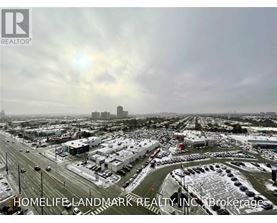 A real estate company logo is displayed on a snowy landscape.
