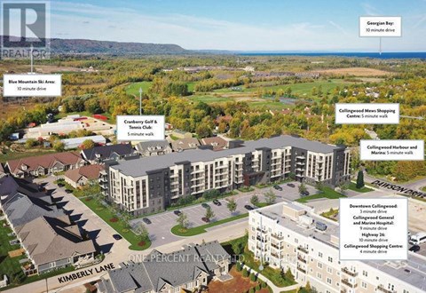 An aerial view of a residential area with a shopping center and various labeled locations.