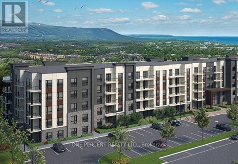 A rendering of a multi-story residential building with the text "ONE PERCENT PLEASURE, LTD. Brokerage" on the side.