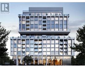A modern multi-story building with a glass facade and a sign that reads "iCloud Realty Bikkerage.".