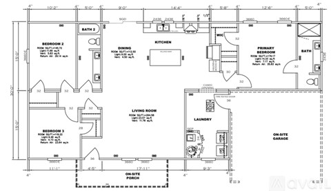 A black and white image of a floor plan for a house.