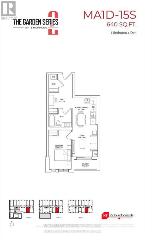 703 - 3421 SHEPPARD AVENUE E 2 Beds Apartment for Rent