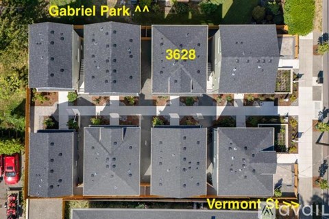 An aerial view of Gabriel Park with a building number 3628.