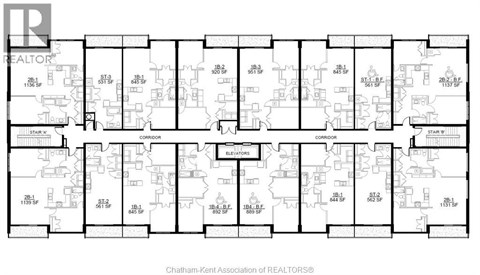 A floor plan for a building with multiple rooms and labeled with numbers and letters.