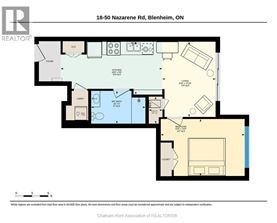 A floor plan for a property at 18-50 Nazarene Rd, Blenheim, ON is presented.