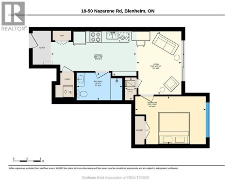 A floor plan for a property at 18-50 Nazarene Rd, Blenheim, ON is presented.