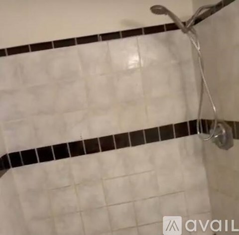 A shower head with a hose attached to it.