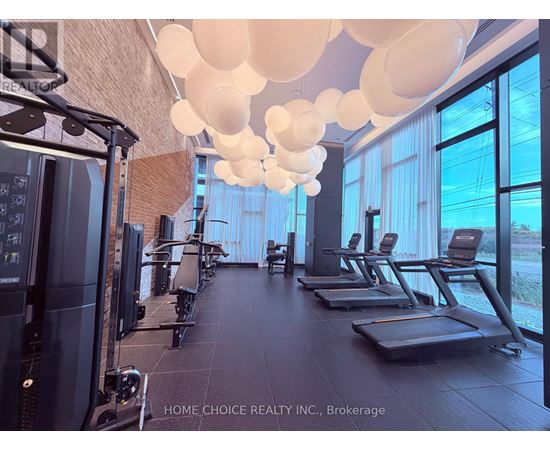A gym with treadmills, elliptical machines, and a rowing machine.