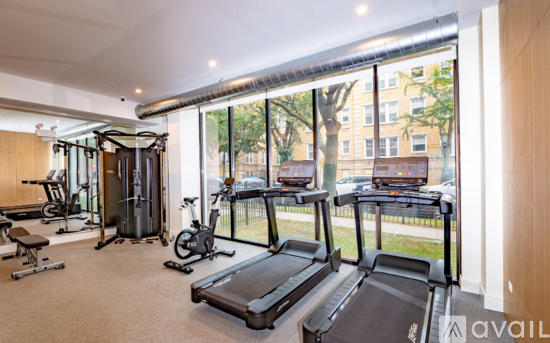 A gym with treadmills, exercise bikes, and other equipment.