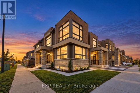 A modern house with a stone facade is shown with the EXP REALTY Brokerage logo in the foreground.
