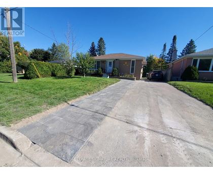 A residential area with houses and a driveway.
