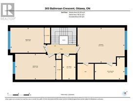 A floor plan for a two-story residential building at 303 Balirnoon Crescent, Ottawa, ON.