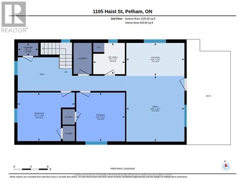 A floor plan for a property at 1105 Haist St, Pelham, ON is shown.