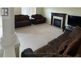 A living room with a fireplace and a television.