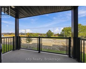 A balcony with a view of a construction site.