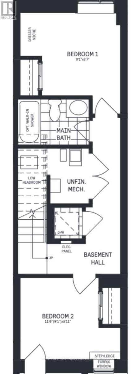 A black and white floor plan of a two bedroom apartment.