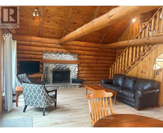 A living room with a fireplace and a couch.