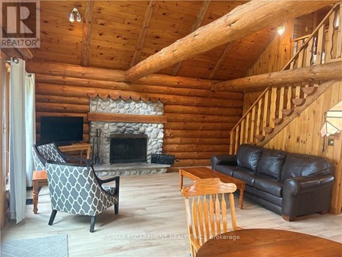A living room with a fireplace and a couch.
