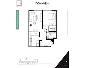 A floor plan for a property at 135 Domain Road shows a layout with two bedrooms, two bathrooms, and a living area.