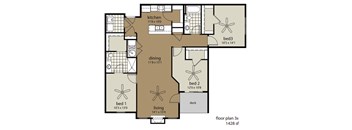 3B 1428 sf