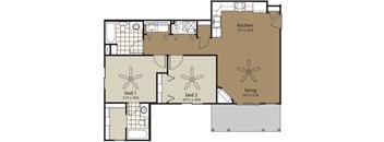 2 Bdrm 935