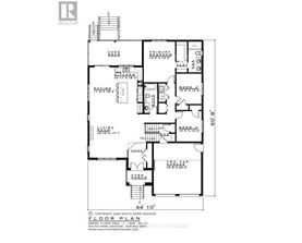 A black and white floor plan of a house layout.