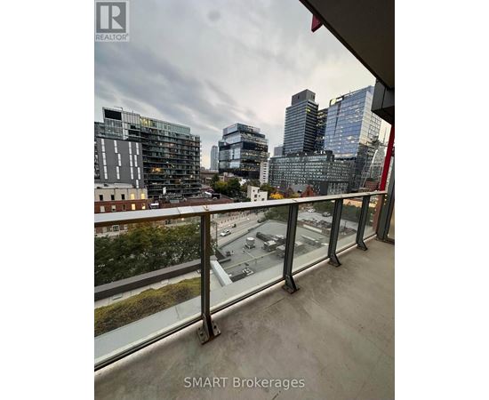 A view from a balcony overlooking a cityscape with the words "SMART Brokerages" visible on the image.