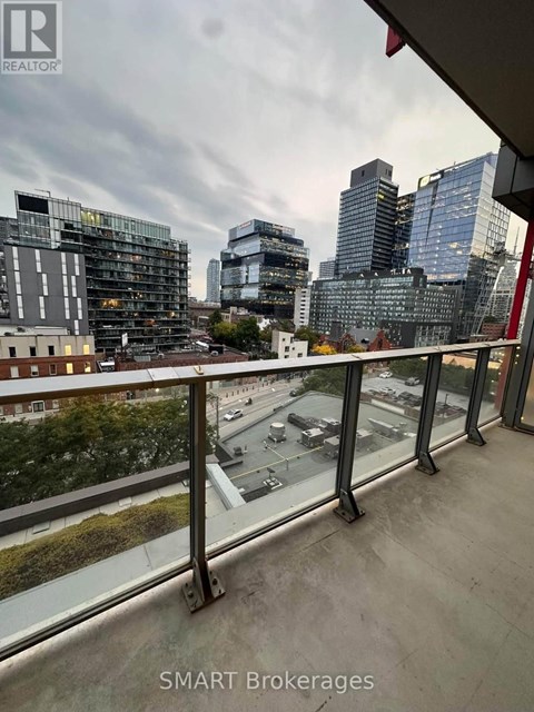 A view from a balcony overlooking a cityscape with the words "SMART Brokerages" visible on the image.