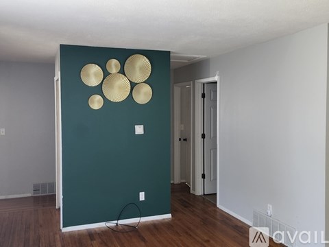 A wall with circles on it.