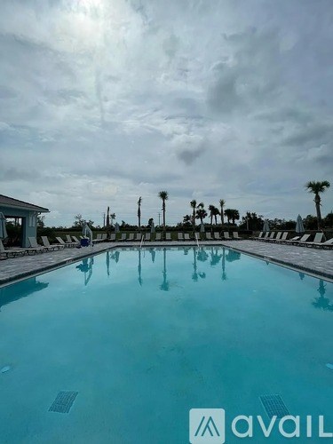 A pool with a logo that says "avaiL" on it.