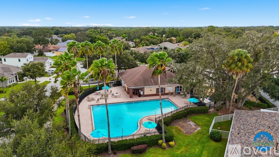 A large house with a pool in the backyard.