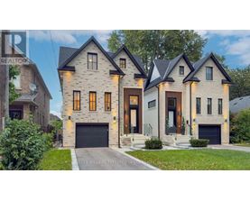 A large, modern house with a stone facade and multiple windows is shown.