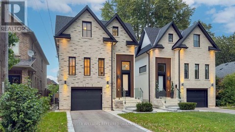 A large, modern house with a stone facade and multiple windows is shown.