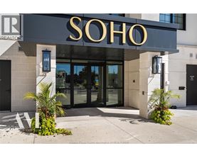 The front of a building with the word "SOHO" written on it.