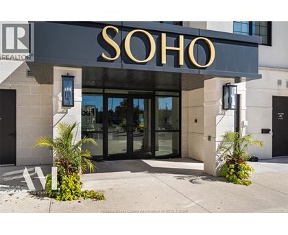 The front of a building with the word "SOHO" written on it.