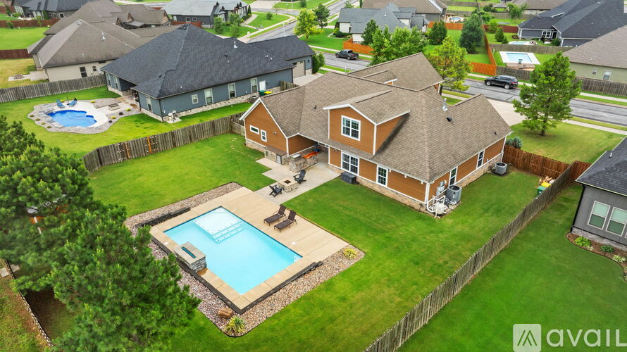 A house with a pool in the backyard.