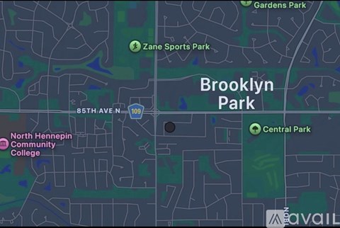 A map shows the location of Brooklyn Park and its surrounding areas.