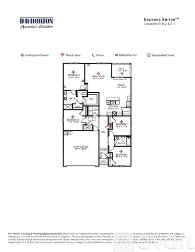 A floor plan for the Dr. Horton Express Series apartments.
