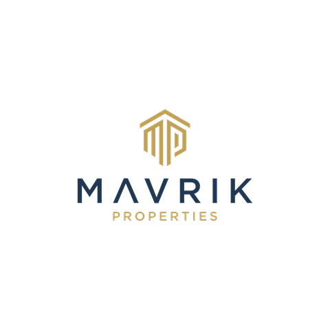 The image is a logo for Mavrik Properties.