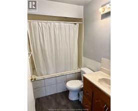 A white toilet sits in a bathroom next to a sink.