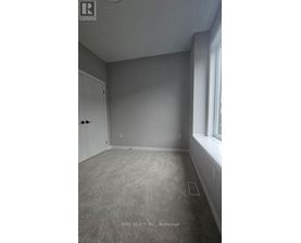 A room with a door and a window, with a carpet on the floor.